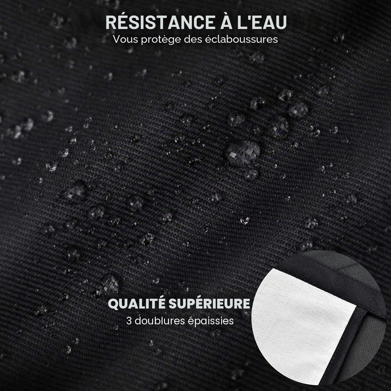 Tablier de Cuisine Homme, Tablier Barbecue de Papa, Noir Imperméable Tabliers avec 2 Poches, Chef Tabliers pour Barbecue Fête, Cadeaux pour Hommes Papa Mari Copain Grand-père