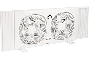 Comfort Zone Twin Window Fan - Efficient Cooling and Ventilation