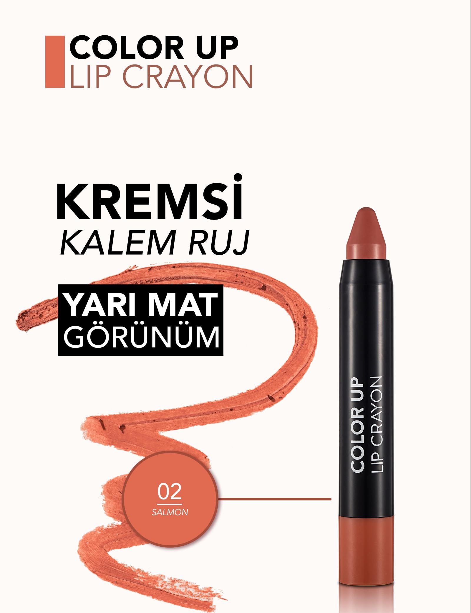 Color Up Yüksek Pigmentli & Yarı Mat Bitişli Kremsi Kalem Ruj