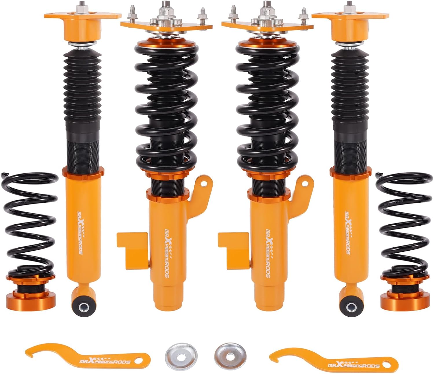 maXpeedingrods Coilovers for Mazda 3 BK 2004-2009, for Mazda 3 BL 2009-2013, Height Adjustable Coilovers Suspension Kit, Preset Damping Lowering Kit Gold