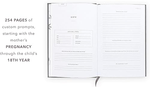 Miniatura 3 de Promptly Journals - Cuaderno de historia de la infancia, cuaderno de recuerdos para bebés desde el embarazo hasta los 18 años (arena)