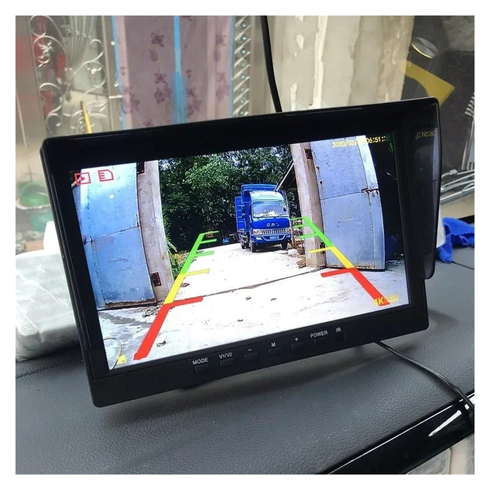 Cámara Reversa con Monitor Visión Trasera A Color LCD 7", 12 V/24 V CVBS para Autobuses Camiones Autocaravanas Remolques Camionetas. Cámara Trasera