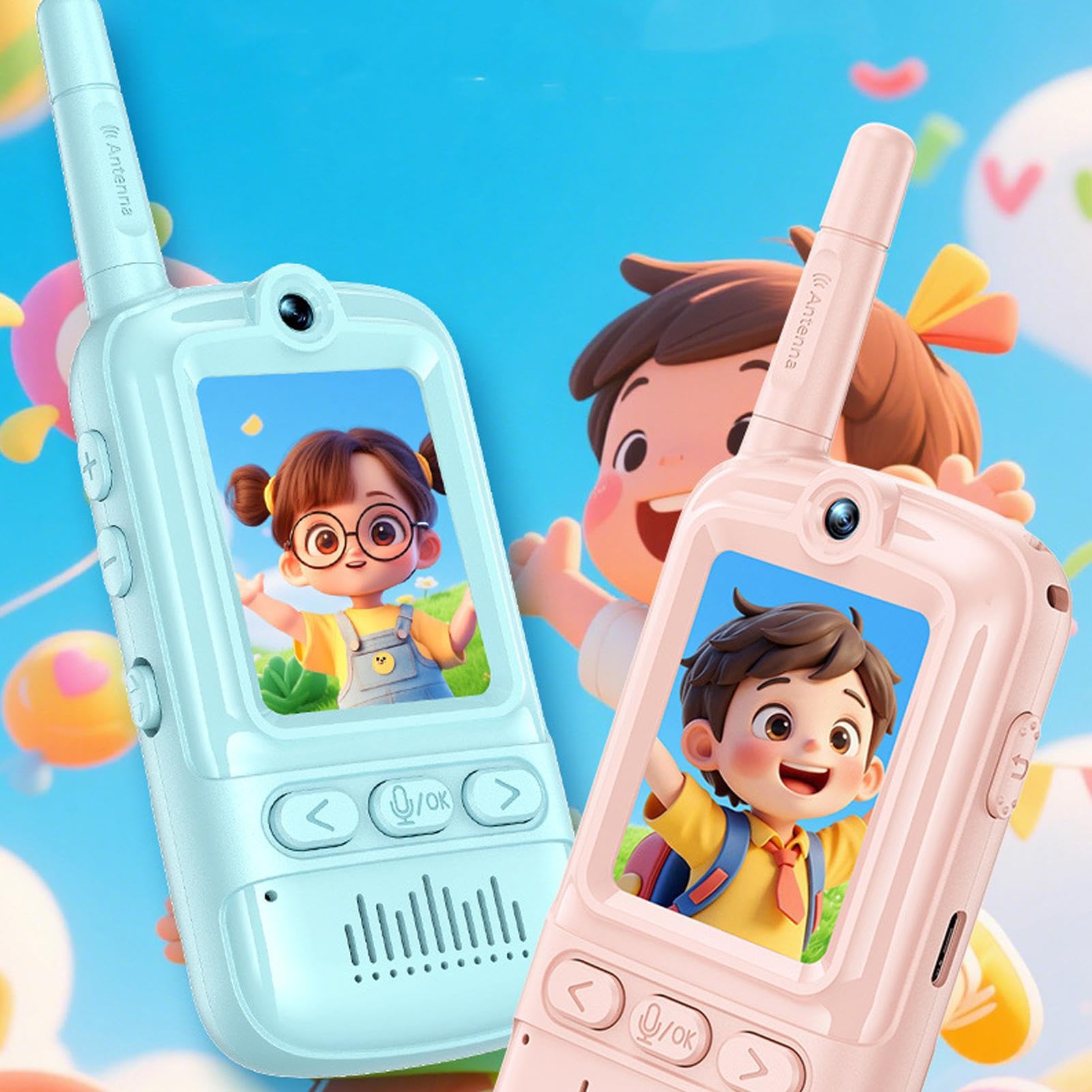 Walkie-Talkies Vidéo 2 Pièces Rechargeables Jouet Intérieur Extérieur