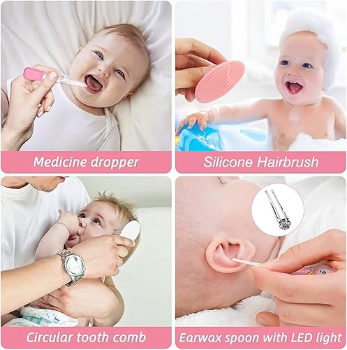 Vista 31 de Kit de cuidado de la salud y aseo para bebés recién nacidos, kit de cuidado de bebé de 24 piezas mejorado, juego de cuidado de la salud