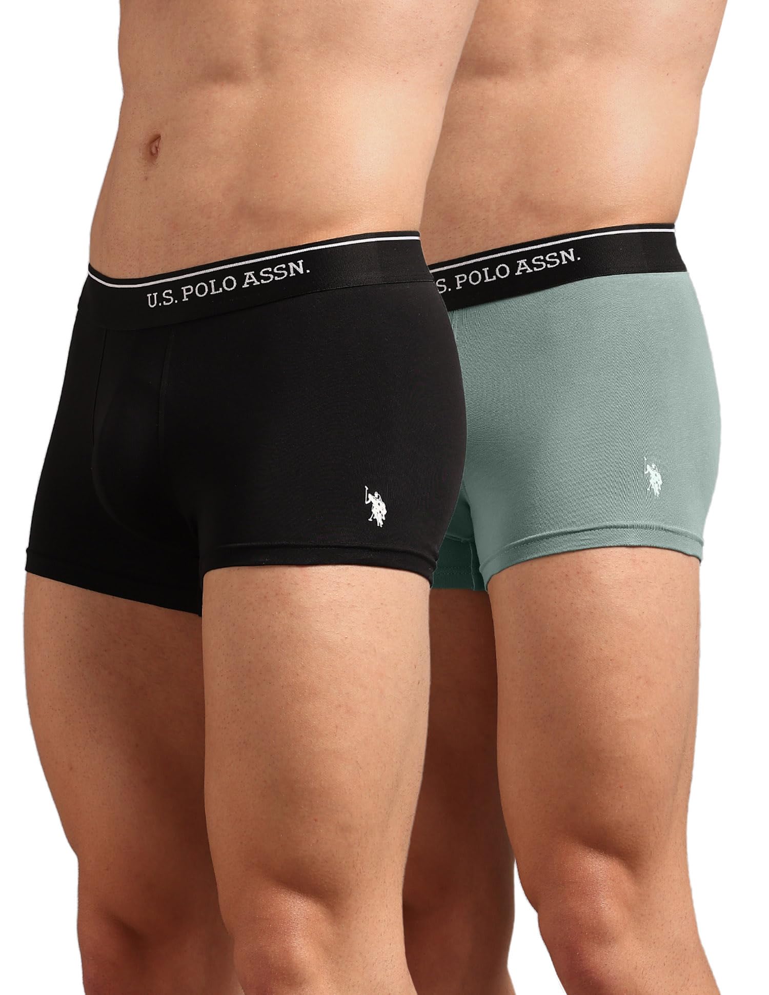 u.s. polo assn. Men's OET18 Cotton Stretch Breathable Underwear Trunks - Pack of 2-picture-22