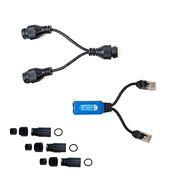 IPCamPower POE Combiner Splitter Adapter, Run 2 IP Cameras on 1 Cable