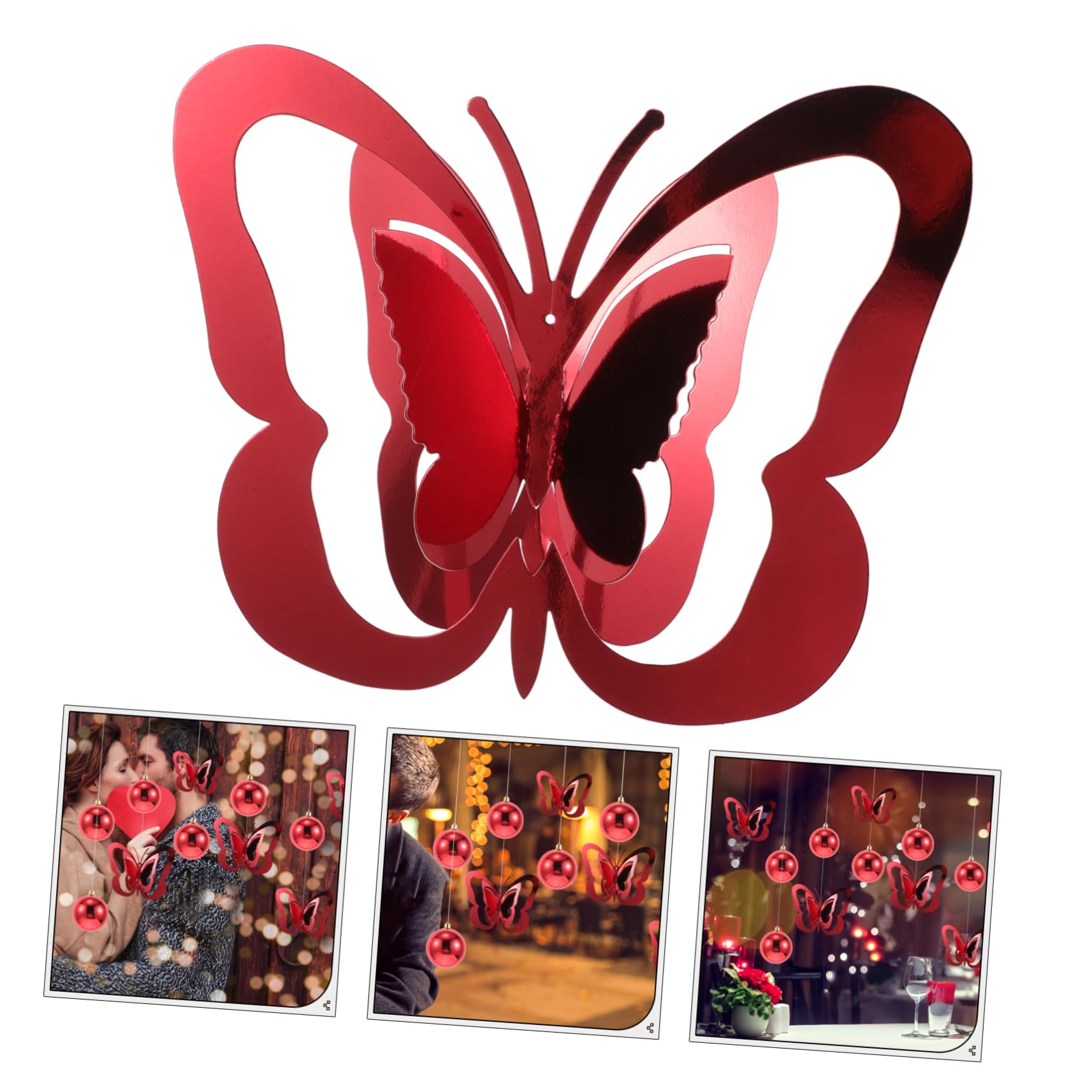Garneck 1set Decorazioni Appese Farfalla Per Ghirlande Di Farfalle e Palline Lucenti Per Feste e Occasioni Speciali Palline Farfalle