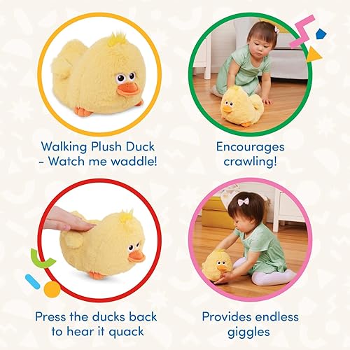 Miniatura 4 de Battat Pato de peluche interactivo que camina con movimiento y sonidos juguetes para niños pequeños de 12 meses en adelante Quack n' Waddle