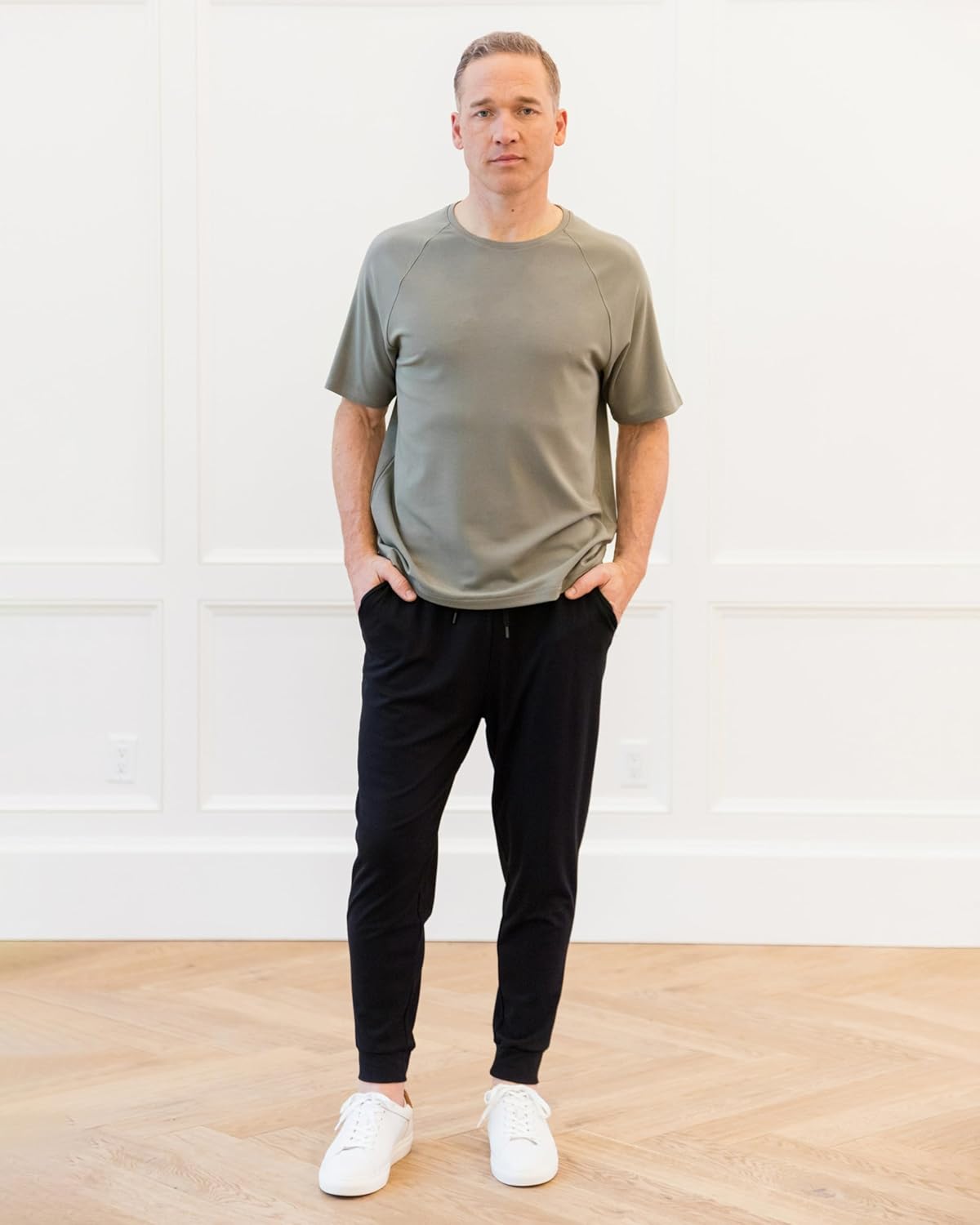 Cozy Earth Men’s Ultra Soft Jogger Pants Zippered Back Pocket - Viscose from Bamboo Blend - Image 2