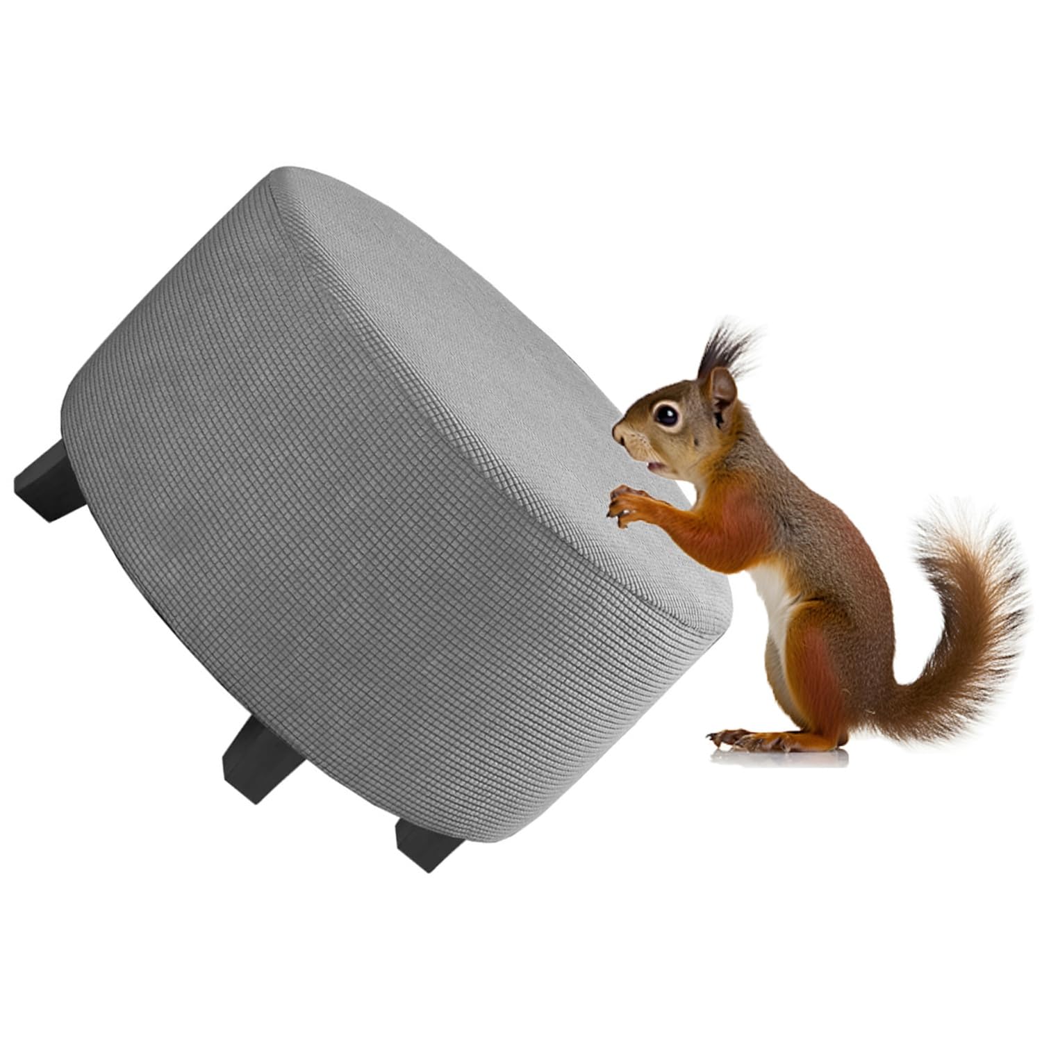 Rtsfkfs Dove Round Pouffe Cover, Stool Covers Round Stretch, Ottoman Slipcovers Removable & Washable, Furniture Protector For Dia 50-105Cm Round Foot Stool(,50Cm)