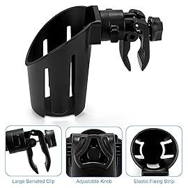 Accmor Universal Cup Holder, Stroller Cup Holder, 360 Rotatable Large Caliber Designed Bottle Holder for Stroller, Bike, Wheelchair, Walker, Scooter