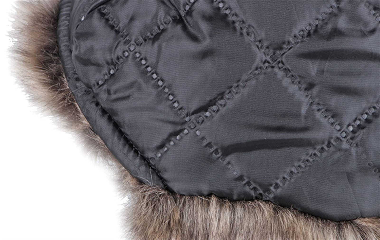 GIBZ Sombrero de Piel Sintética Hombre Mujere con Orejeras Gorro Ruso de Cuero para Invierno