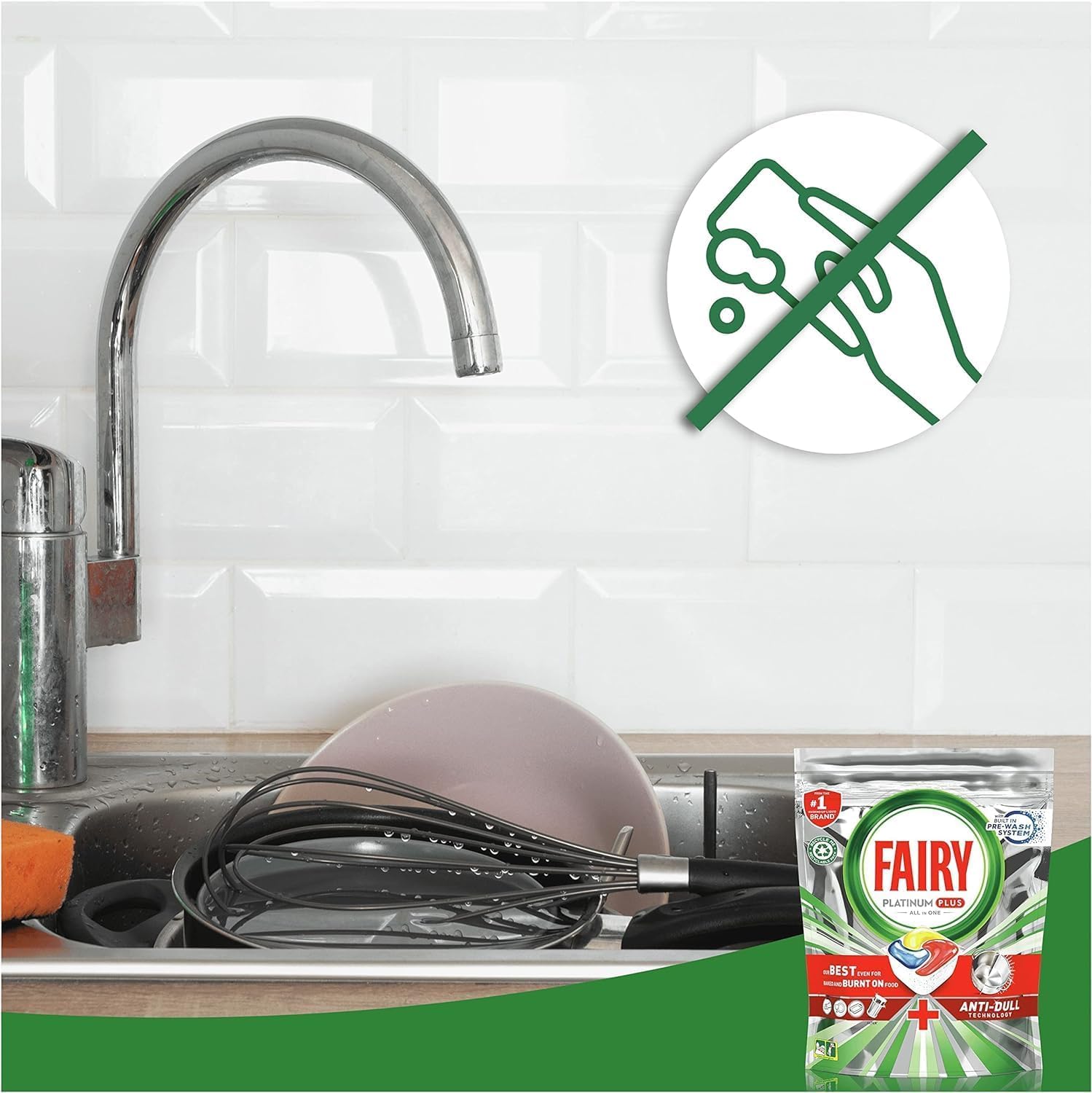 Fairy Platinum Plus Limón Cápsulas De Lavavajillas Todo En Uno, 114 Cápsulas, Nuestra Mejor Limpieza Que Deja Los Platos Como Nuevos, Elimina La Falta De Brillo Y Evita La Cal,El embalaje puede variar