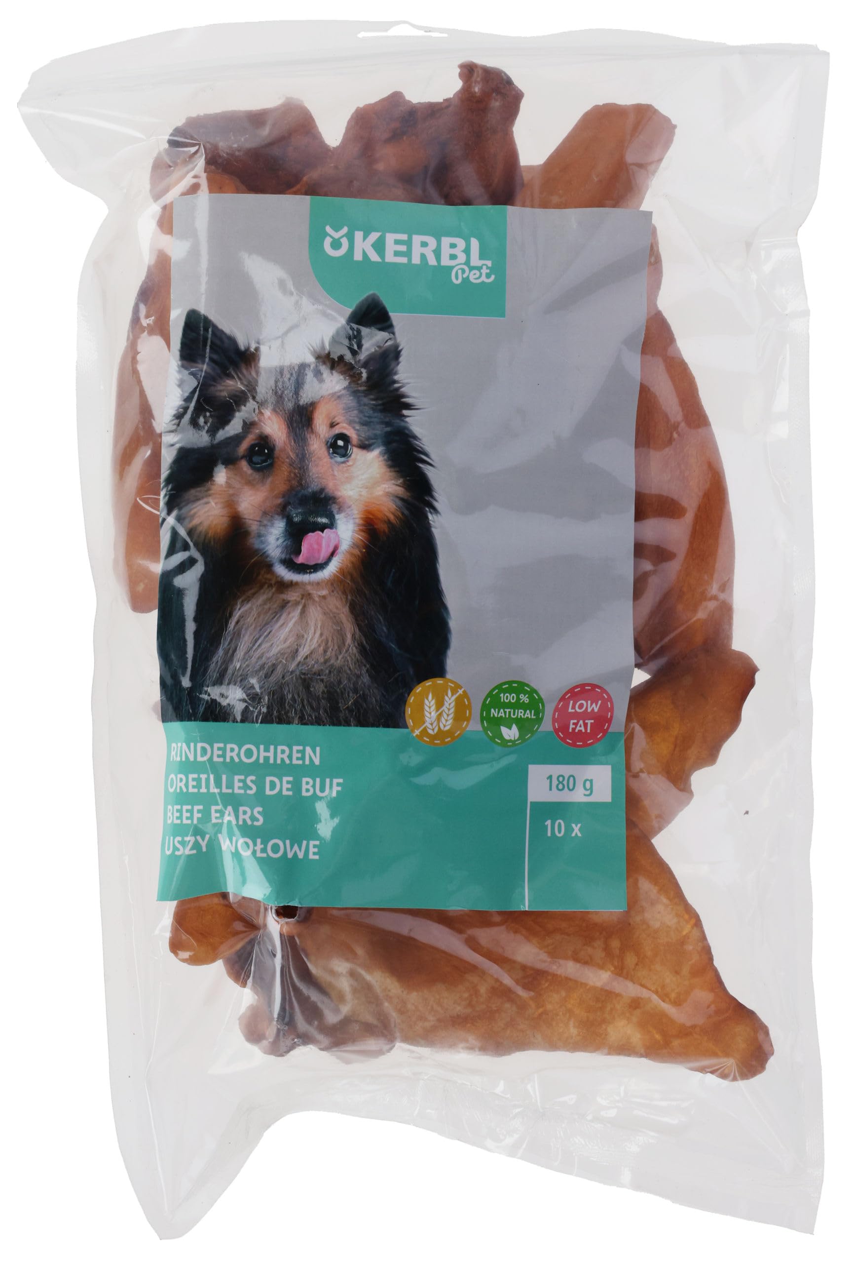 Kerbl Pet Oreilles de bœuf 180g, 10pcs/Sachet