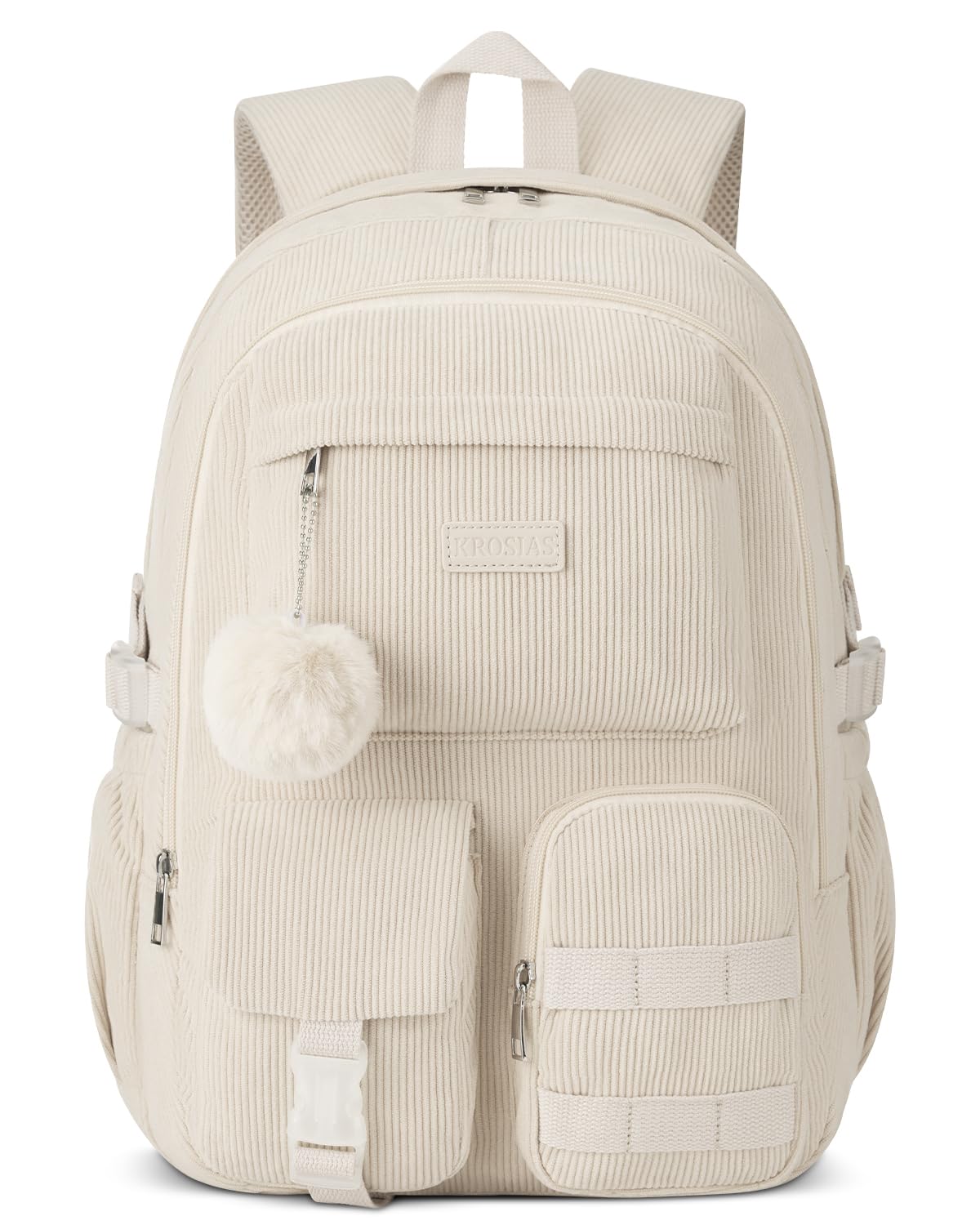 School Backpack for Teens Girls Large Corduroy Bookbag Lightweight 15 6 inch Laptop Bag for Women Elementary Middle