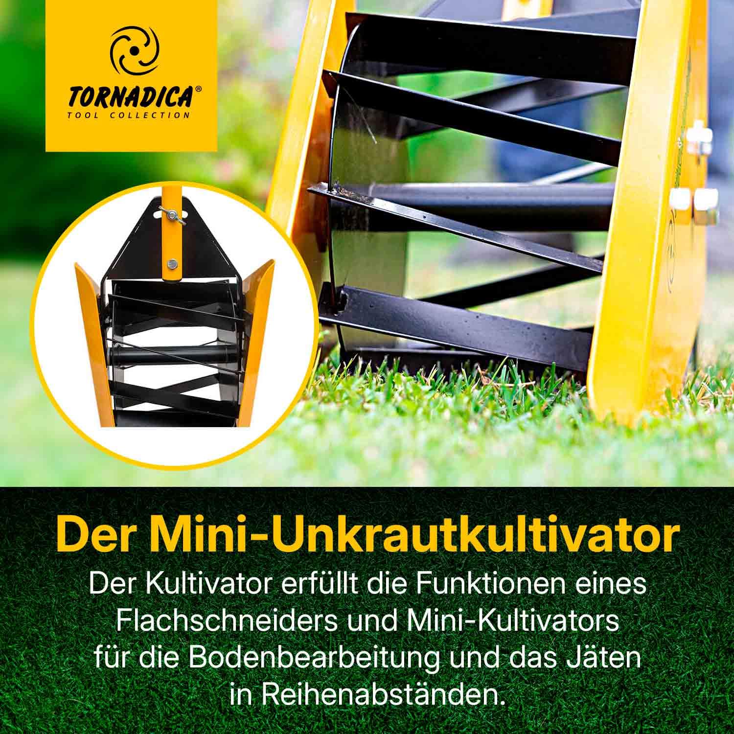 COLTIVATORE SARCHIATORE MANUALE MINI TOR-32MINI-COMB Culti-weeder ARATRO TORNADICA