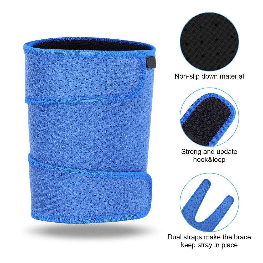 Thigh Support, Adjustable Hamstring Quad Compression Sleeve, Neoprene