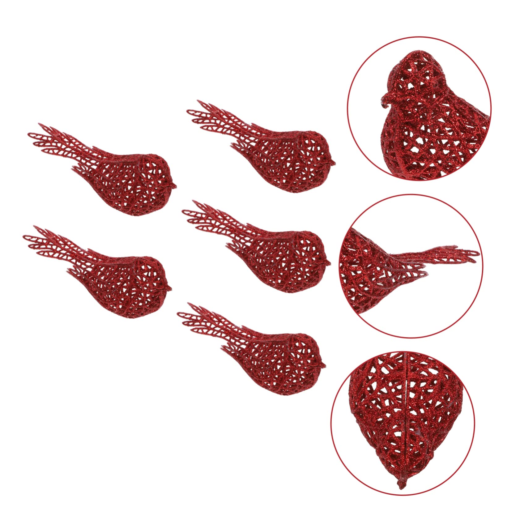 Alipis 3 Set Di Decorazioni Natalizie Con Uccelli Decorazioni Per Lalbero Di Natale Ornamenti Per Uccelli Decorazioni Festive 5 Pezzi * 3