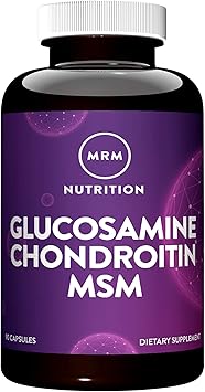 MRM Nutrition Glucosamine Chondroitin MSM - Joint Support Supplement with Glucosamine Sulfate, Chondroitin Sulfate & MSM for Cartilage & Mobility Health, for Women & Men, Gluten Free - 30 Servings