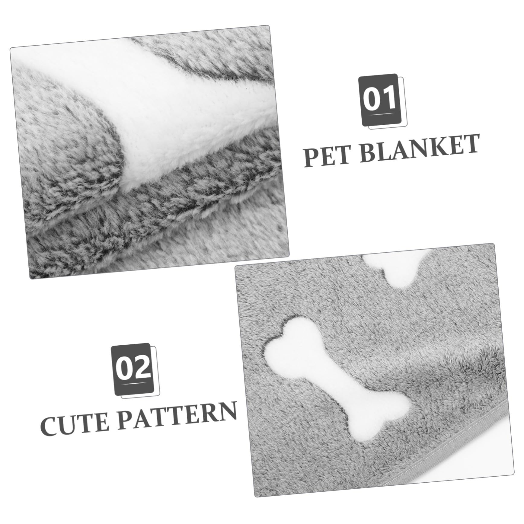 BESPORTBLE 5pièces Couverture Polaire pour Animaux Douce Et Chaude pour Chiens Et Plaid pour Canapé Et Lit