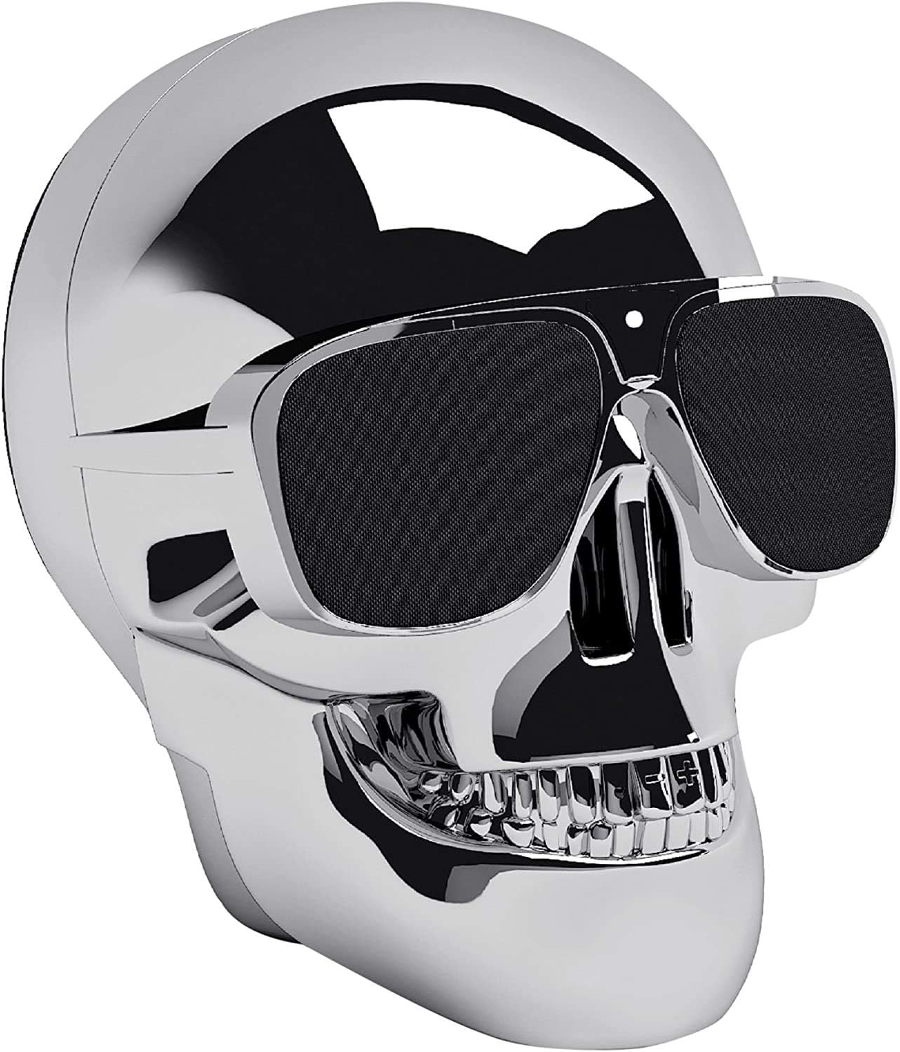 JKCD Wireless Speaker, Bluetooth Skull Stereo Portable Speakers Support AUX Smartphone Tablet PCSpeakers Super Bass Stereo for Halloween,Party,Travel,Silver,S
