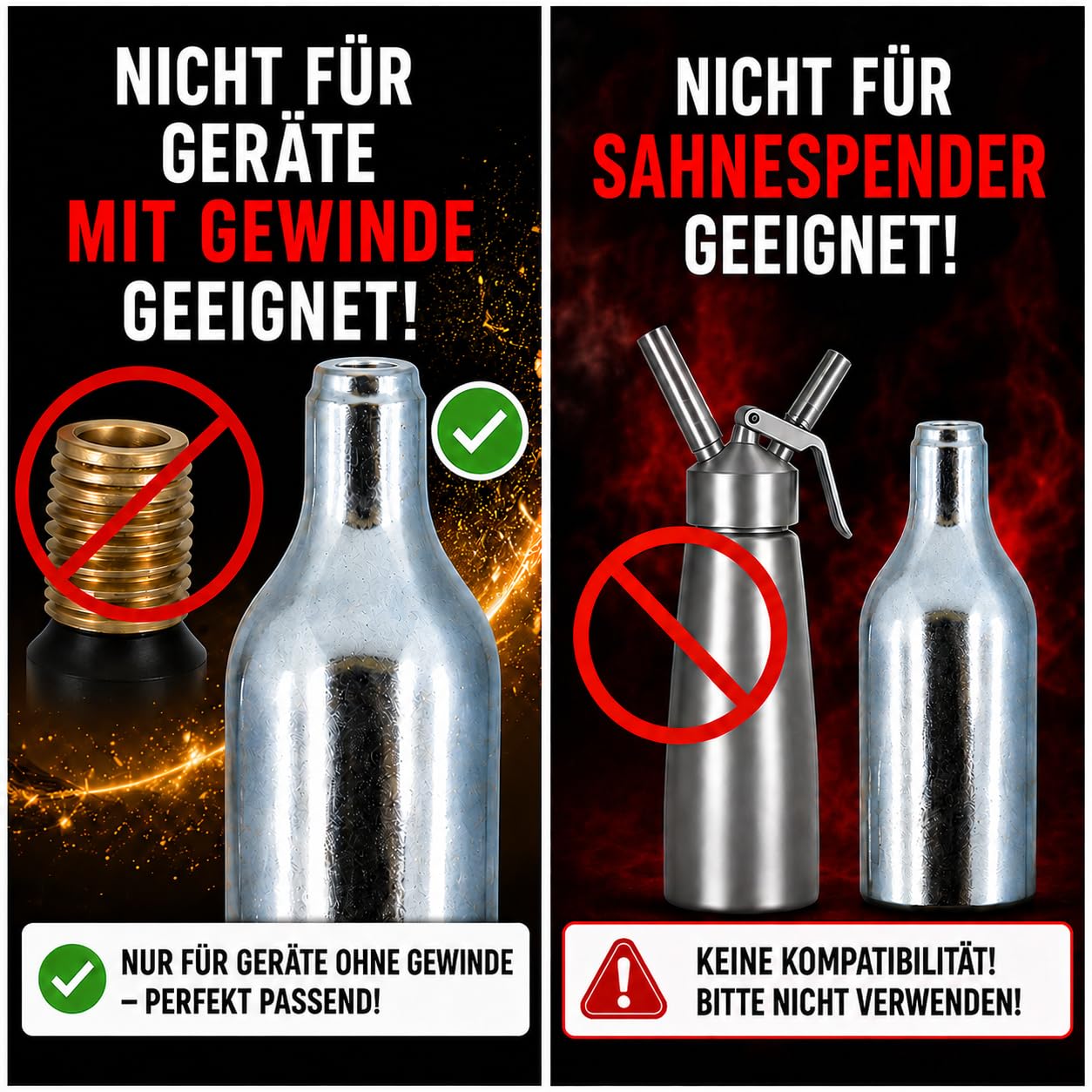 NEMT 50 Be 50 Stück CO2 Bierkapseln für alle Bierzapfanlagen mit 16 g CO2 ohne Gewinde kompatibel zu Biermaxx Zapfprofi etc.