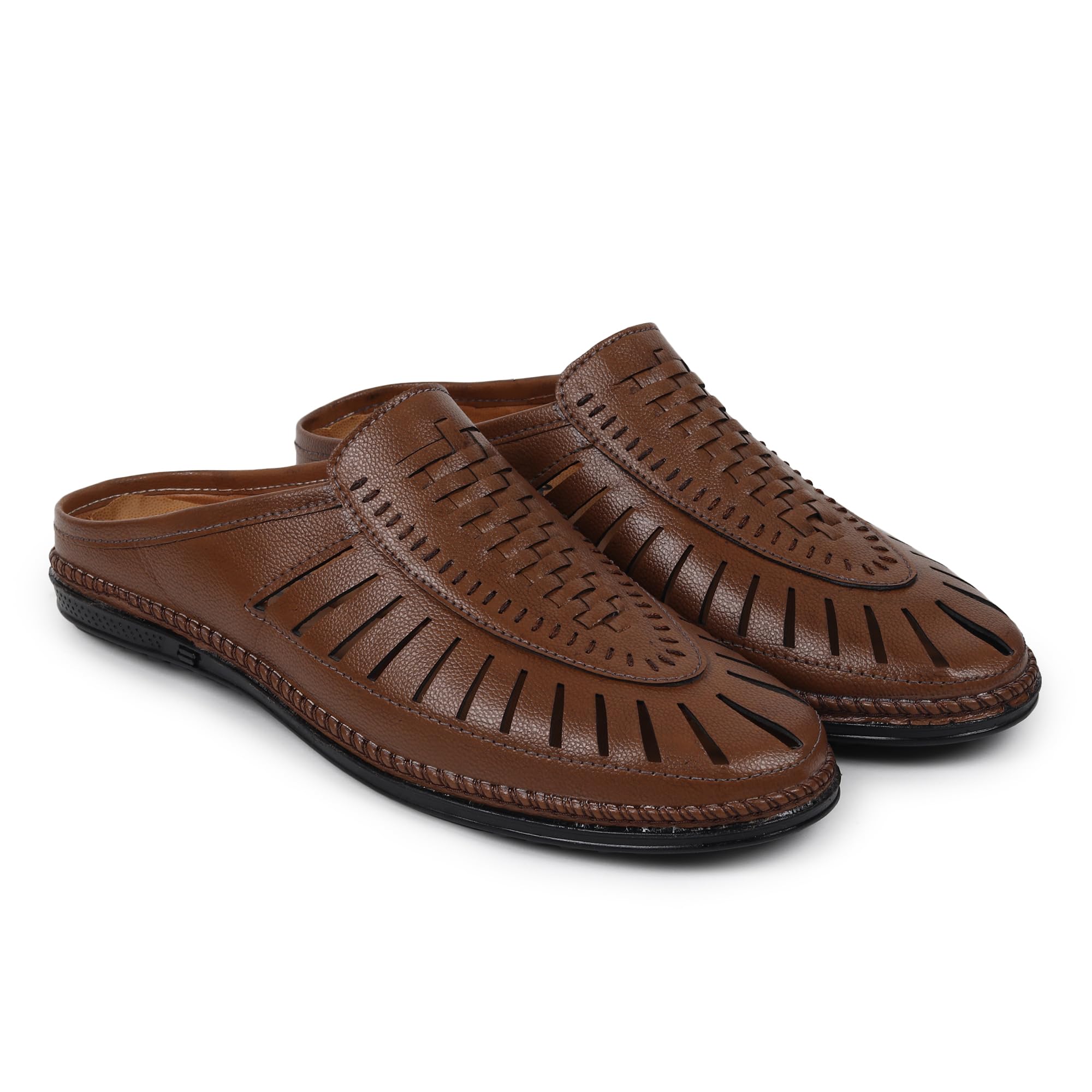 Zixer E7007 Ethnic Wear Wedding Party Half Shoes for Men Mojri Casual Formal Back Open Shoe Casuals for Men Brown (B0CJPXSQ29) Amazon Price History, Amazon Price Tracker