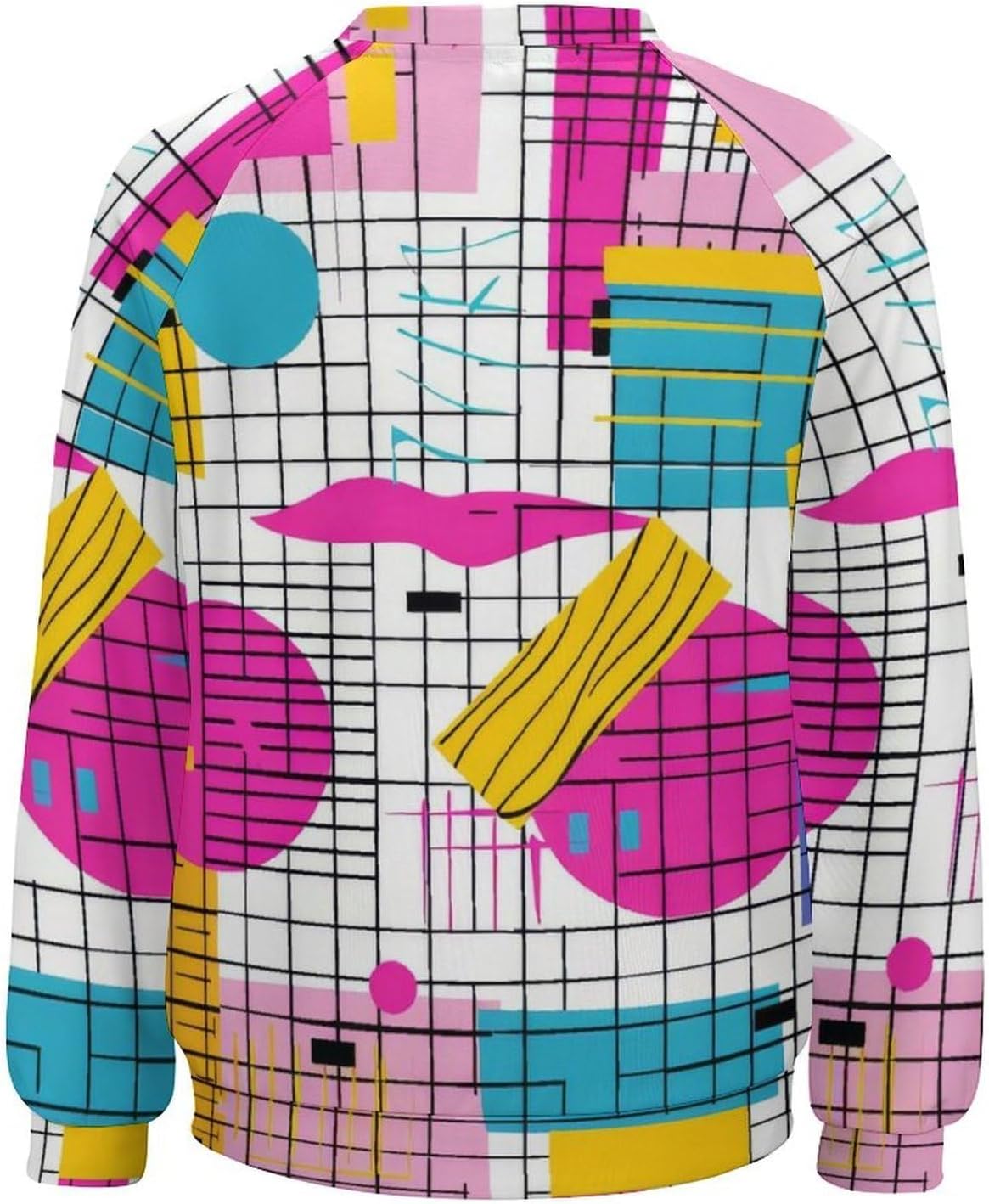 Color Flame Fire Smoke Womens Crew Neck Sweatshirt Long Sleeve Casual Loose Spring Fall Shirts - Image 2