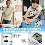 Hand Held Sewing Machines For Adults, Hand Held Sewing Machines For Hemming with Test Fabric(Not second-hand), Easy To Use Heavy Duty Rechargeable Hand Cordless Sewing Machine For Beginners, Women