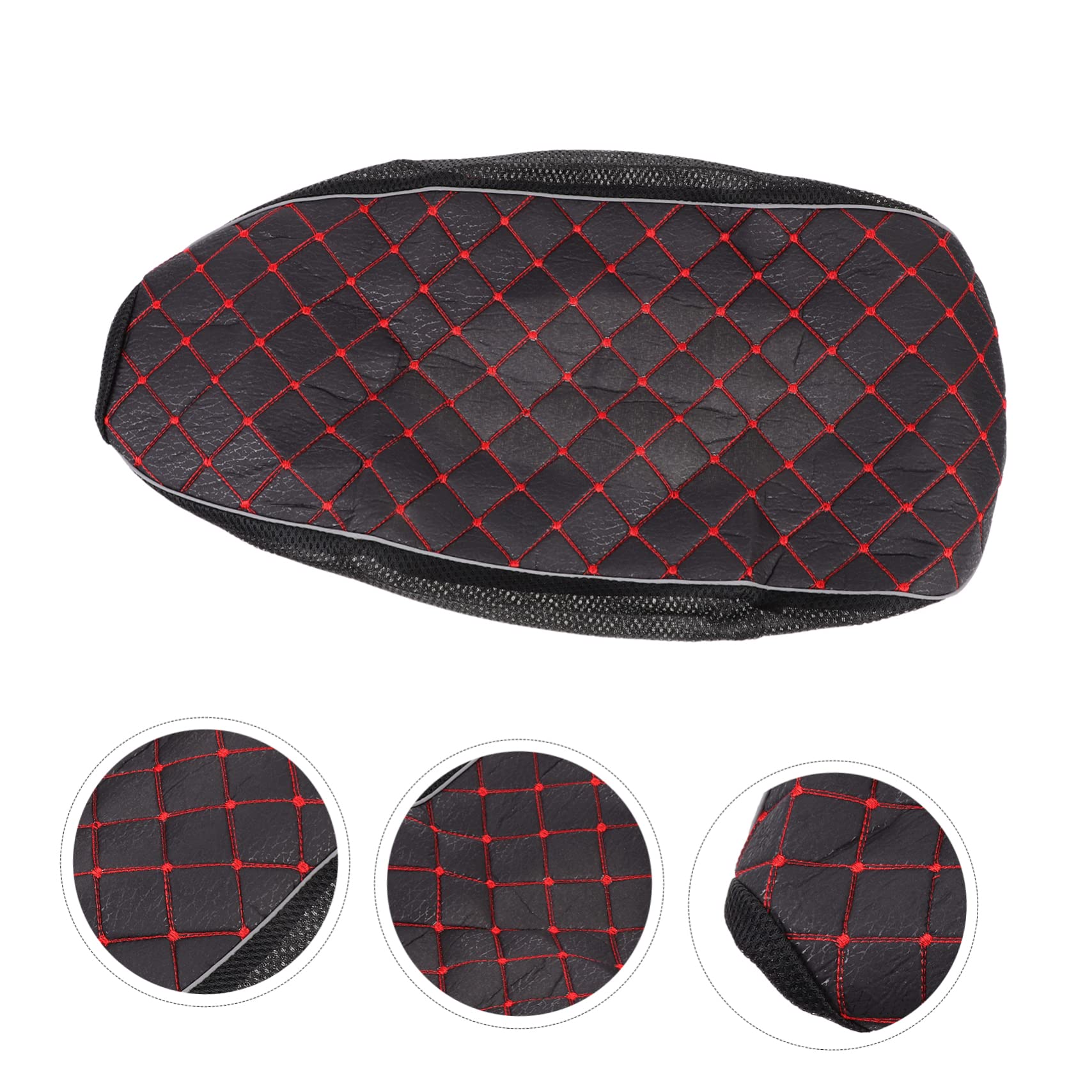 SOLUSTRE 4pezzi Coprisedile Cuscino Sella Traspirante e Antiscivolo Protezione Da Sole e Per Elettriche e Scooter Design Elegante e Pratico Taglia Media