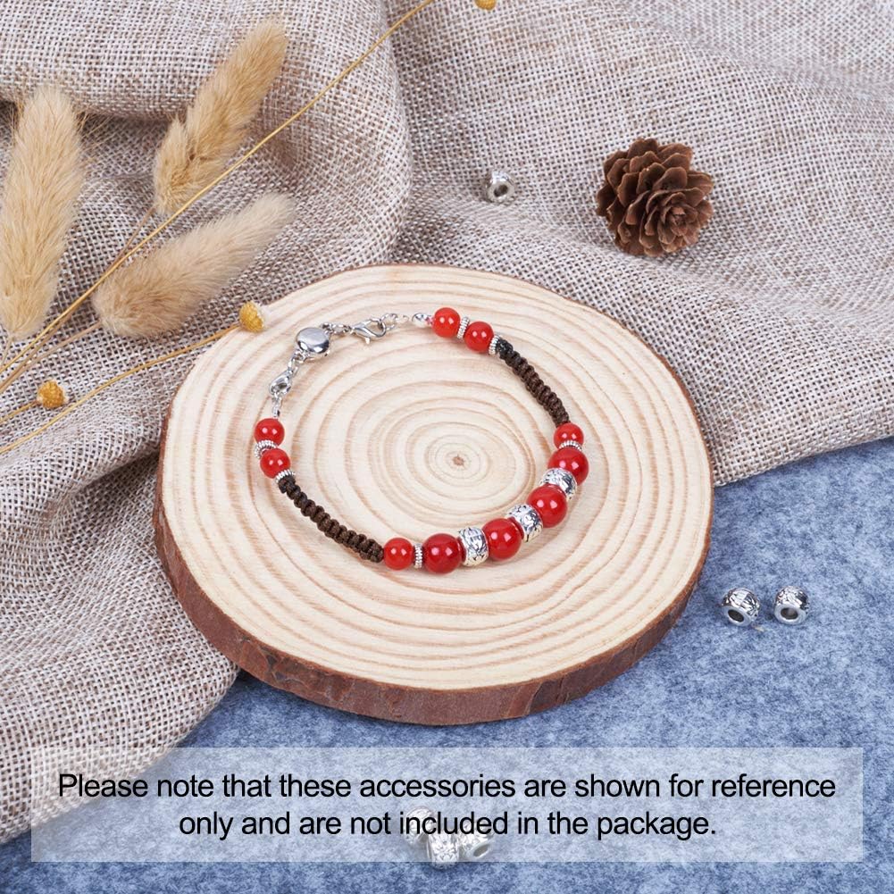 KISSITTY 100pcs Antique Silver Rondelle Spacer Beads Large Hole European Style Metal Loose Beads Spacers 8x5.5mm with Hole 3.5mm for DIY Vintage Jewelry Making - Image 2