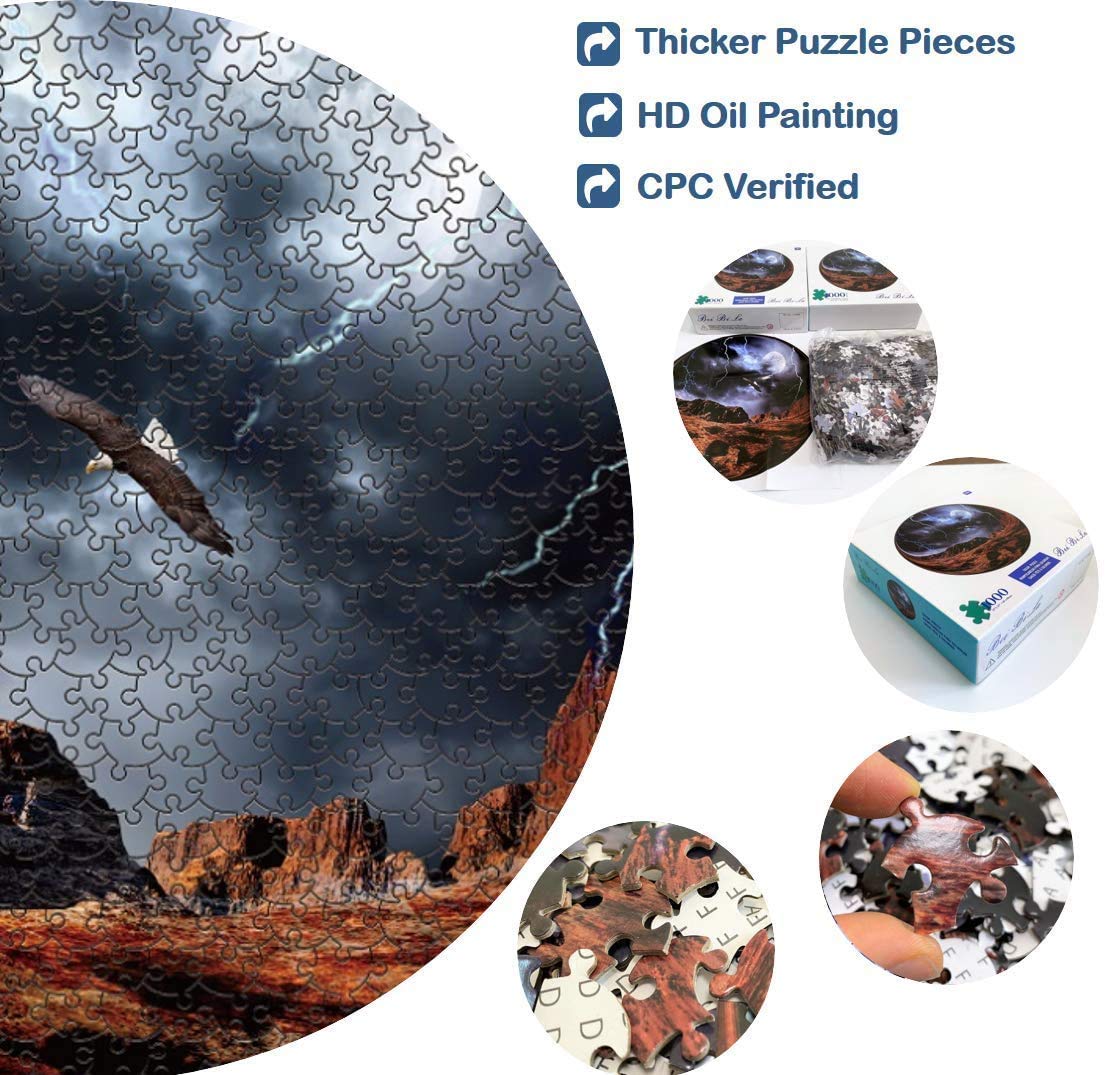 1000 Teile Puzzle Runde Lebensmittel-Szene – Kreatives Puzzle Für Erwachsene & Kinder, 67,5 Cm