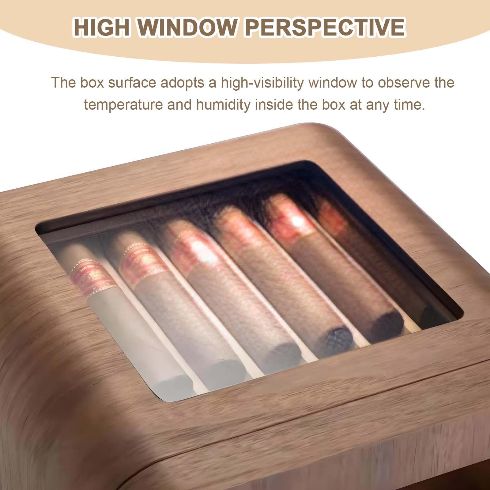 Elektrischer Zigarrenhumidor mit digitalem Hygrometer und Tür aus gehärtetem Glas, für 110 Zigarren, geräuschloser Zigarrenschrank mit Regal und Schublade aus Zedernholz für Männer C