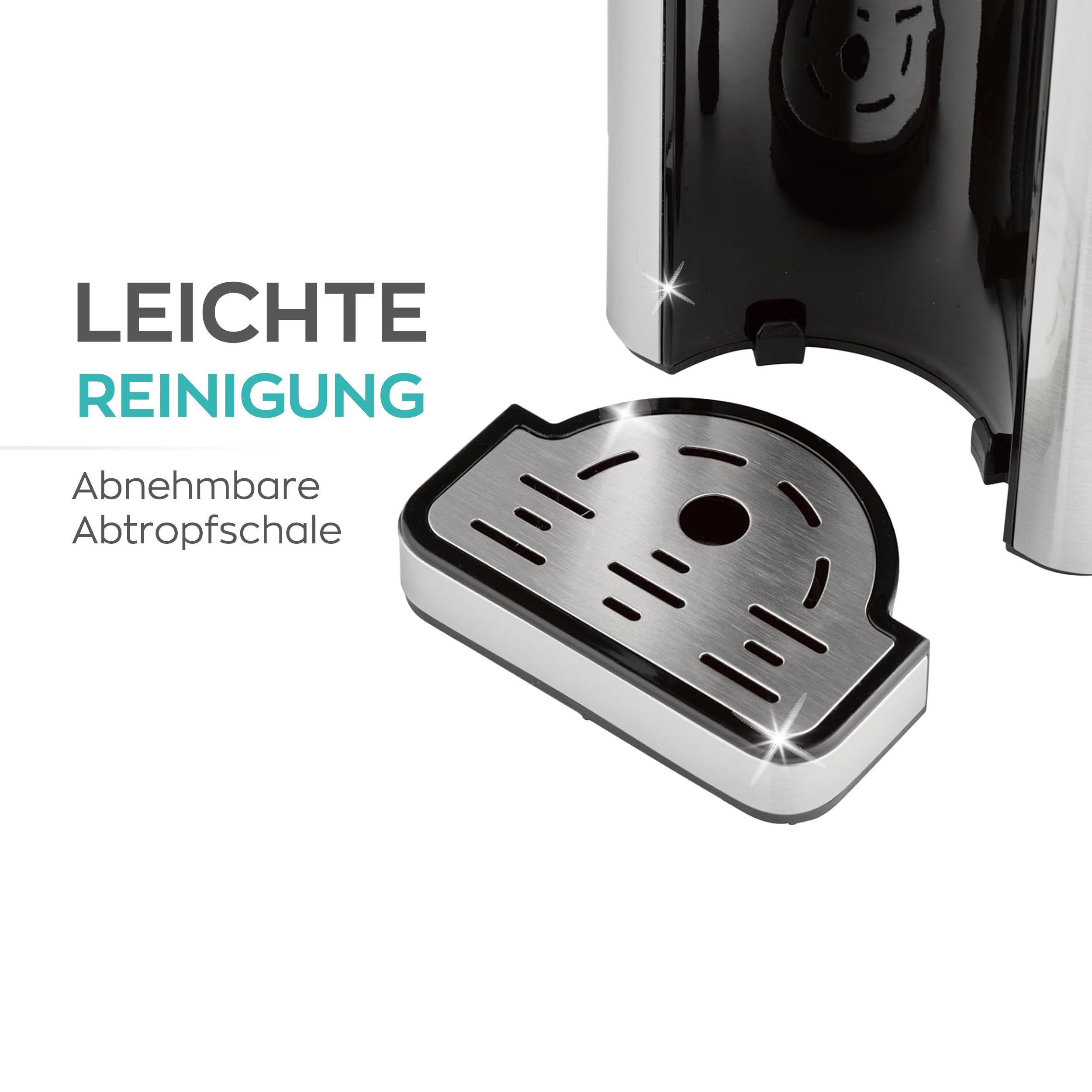 Heinrich´s Heißwasserspender-Heißes Wasser auf Knopfdruck zwischen 40°-100°C,Wassermenge 100ml-400ml auswählbar, für Babynahrung geeignet, Inkl.Reinigunsfunktion+Filter, Touch-Display, 2.7