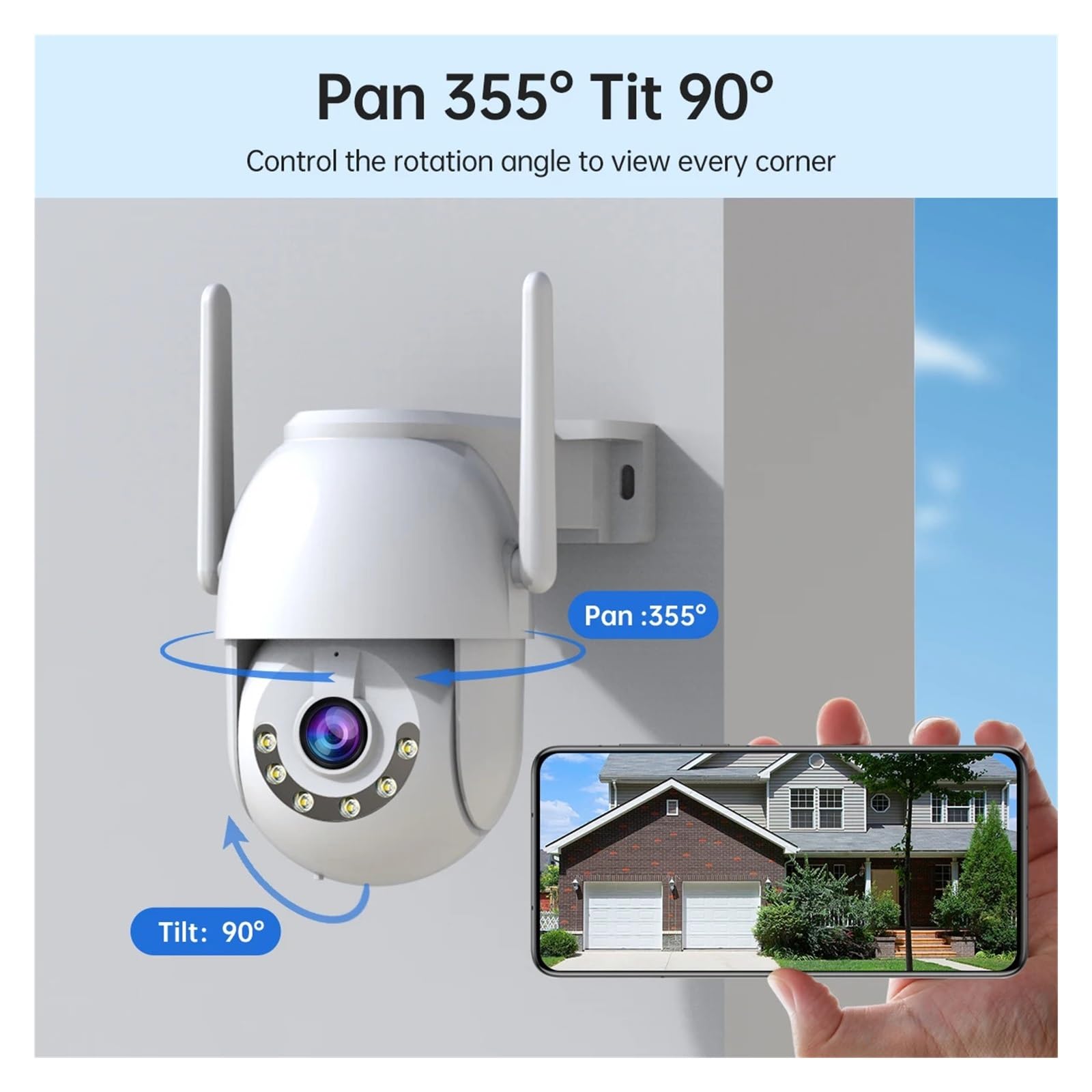 Caméra IP extérieure WiFi 3MP PTZ