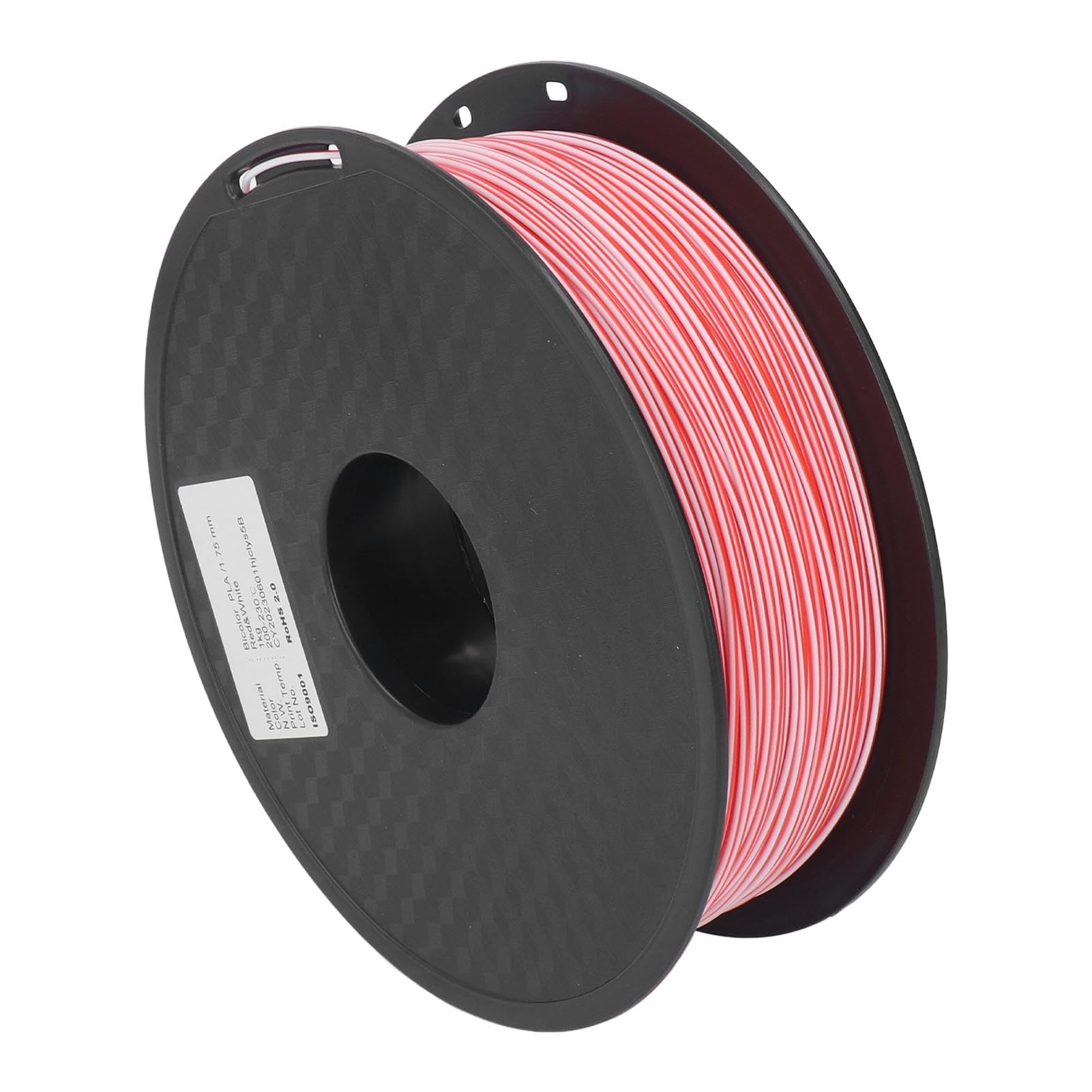 Filament PLA 1,75 Mm Czerwono-biały, Dwukolorowy, Bez Pęcherzyków