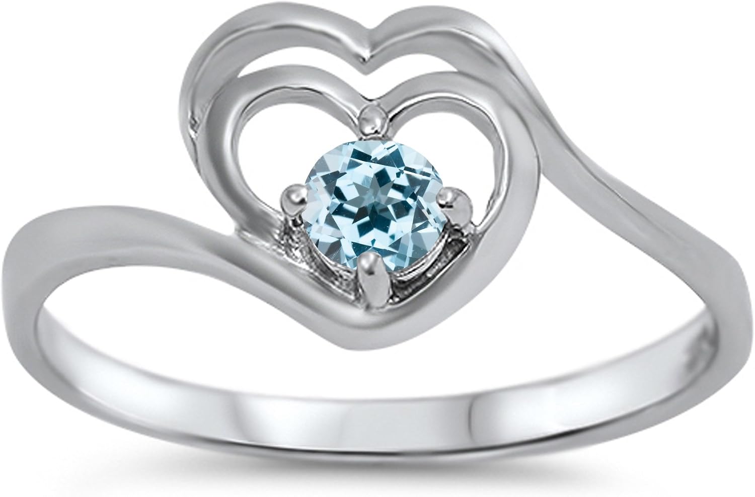 CHOOSE YOUR COLOR Sterling Silver Round Ring