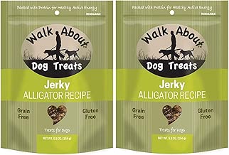 WalkAbout 2 Pack of Alligator Jerky Treats for Dogs, 5.5 Ounces Per Pack - coolthings.us