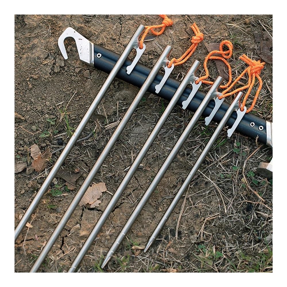 Outdoor Camping tytanowe śledzie namiotowe wytrzymałe kołki namiotowe zapobiegające zginaniu gwoździe do namiotu 20/24/30/35/40 cm (8 x 300 2 szt.)