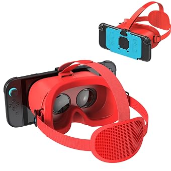 VR Headset for Nintendo Switch 2 (2025), Switch 2 Virtual Reality VR Glasses with Adjustable HD Lenses and Comfortable Head Strap, 3D Goggles for Switch 2 Accessories (Blue & Orange)