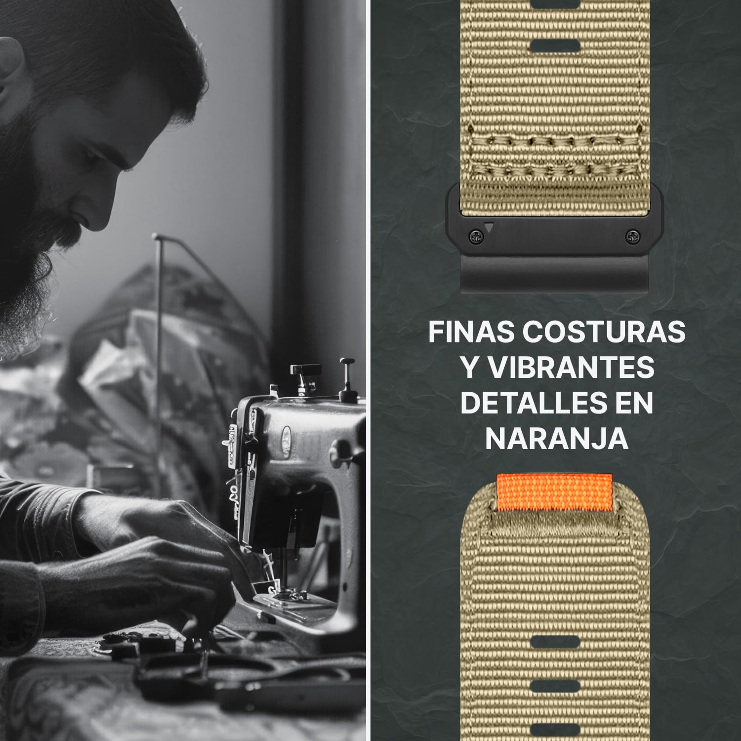 Bandletic 26mm Correa Compatible con Garmin Fenix 6X Pro/6X/Fenix 8 51mm/Fenix 7X/7X Pro/5X/Plus, QuickFit Nylon Militar Sport Duradero Muñequera para Instinct 2X Solar/Fenix 3/HR/Epix Pro 51mm