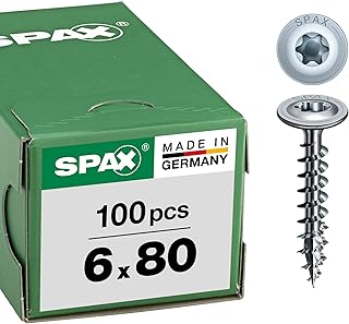 HI.FORCE, 6 x 80 mm, 100 Stück, Vollgewinde, Tellerkopf, T-STAR plus T30, 4CUT, WIROX - 0251010600805