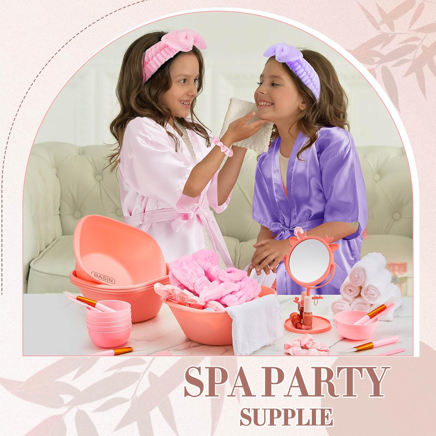 JenPen 6 Set Spa Party Favors Robes and Accessories Kit Supplies for Spa Sleepover Slumber Party Wedding Birthday image 4