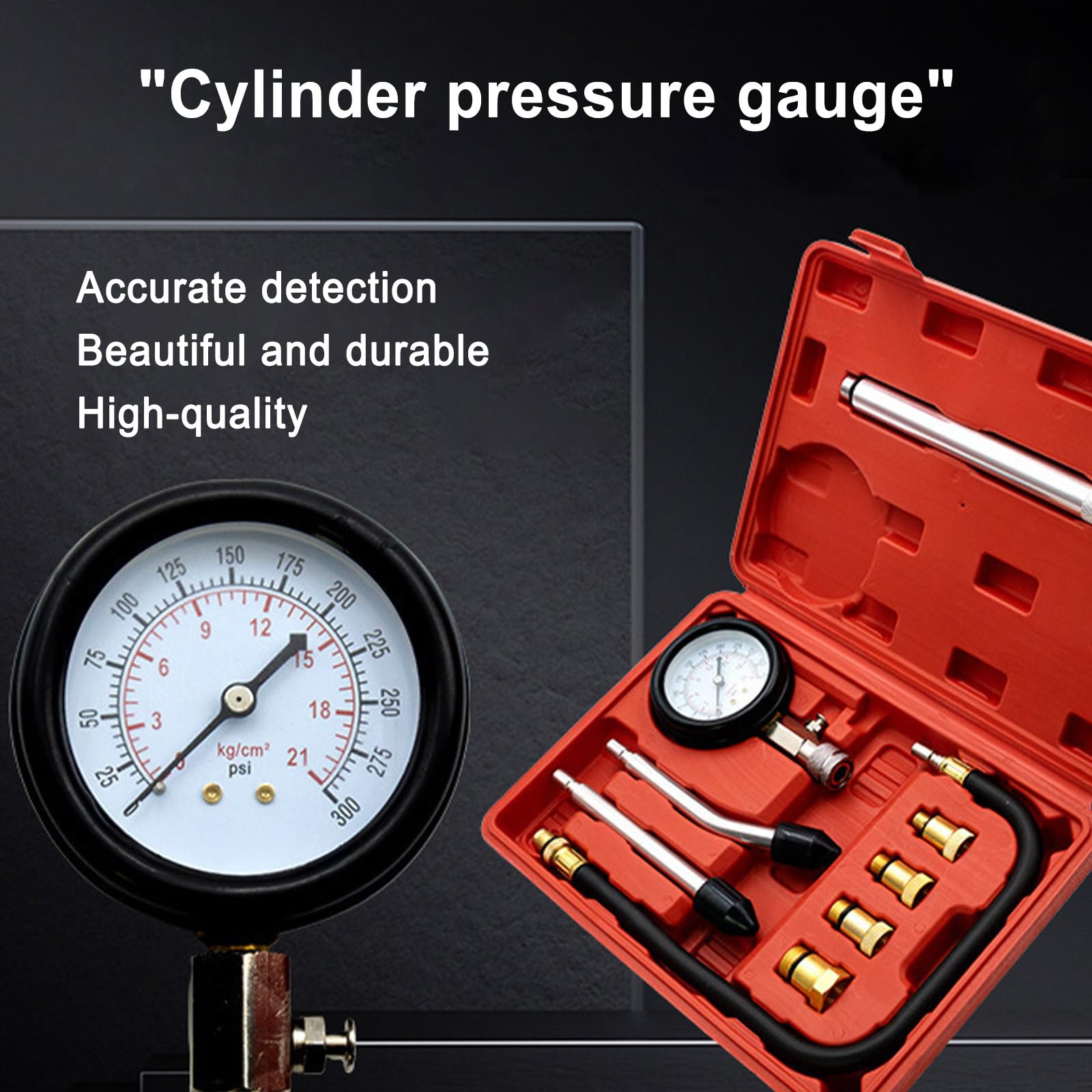 Kit Tester Pressione Cilindri Motore - 4 Pezzi | Per Auto, Camion E Veicoli | Rilevatore Perdite Compressione - Foto 1