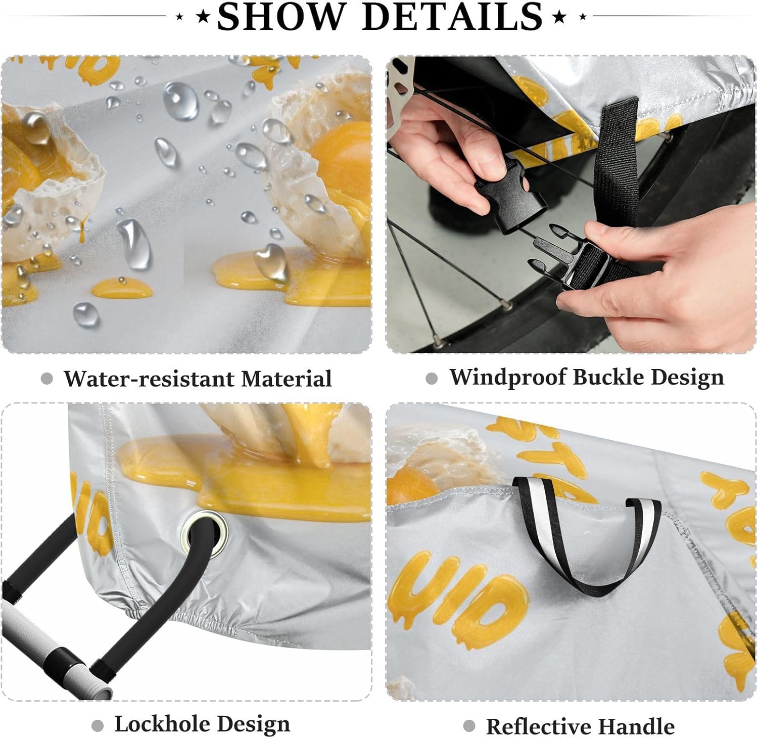 Egg Stay Abstract Gray Electric Bike Cover Waterproof Outdoor Motorcycle Cover Bikes Storage