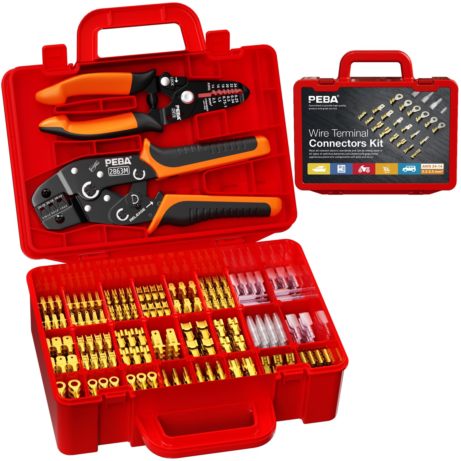 Crimpzange flachsteckhülsen set flachstecker kabelschuhe set quetschverbinder crimpzange kabelschuhe krimperzange crimpzangen pliers kabelstecker verbindungen steckverbinder krimpzange crimpzange set
