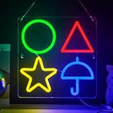 Squid Game Neon Sign Round Six Neon Sign for Wall Decor Ojingeo Geim USB Dimmable Neon Light Sign for Boys Girls Room Gameroom Holiday Birthday Christmas Gift