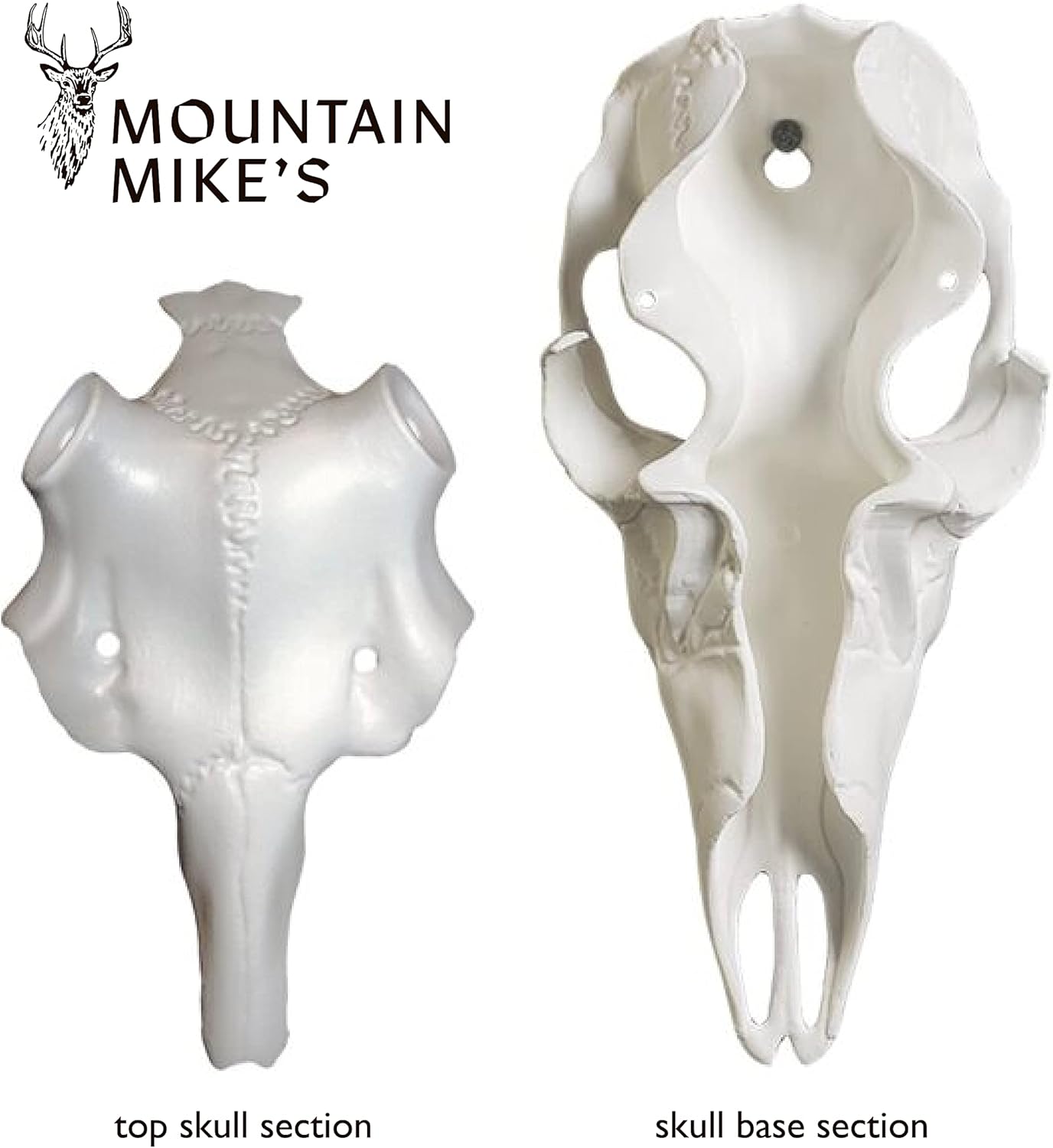 Skull Master by Illusion | Color: White | European Mount | Antler Mounting Kit | Euro Mount | 3D Modeled Replica Deer Skull | Taxidermy | For Harvested and Shed Antlers | Universal Sizing