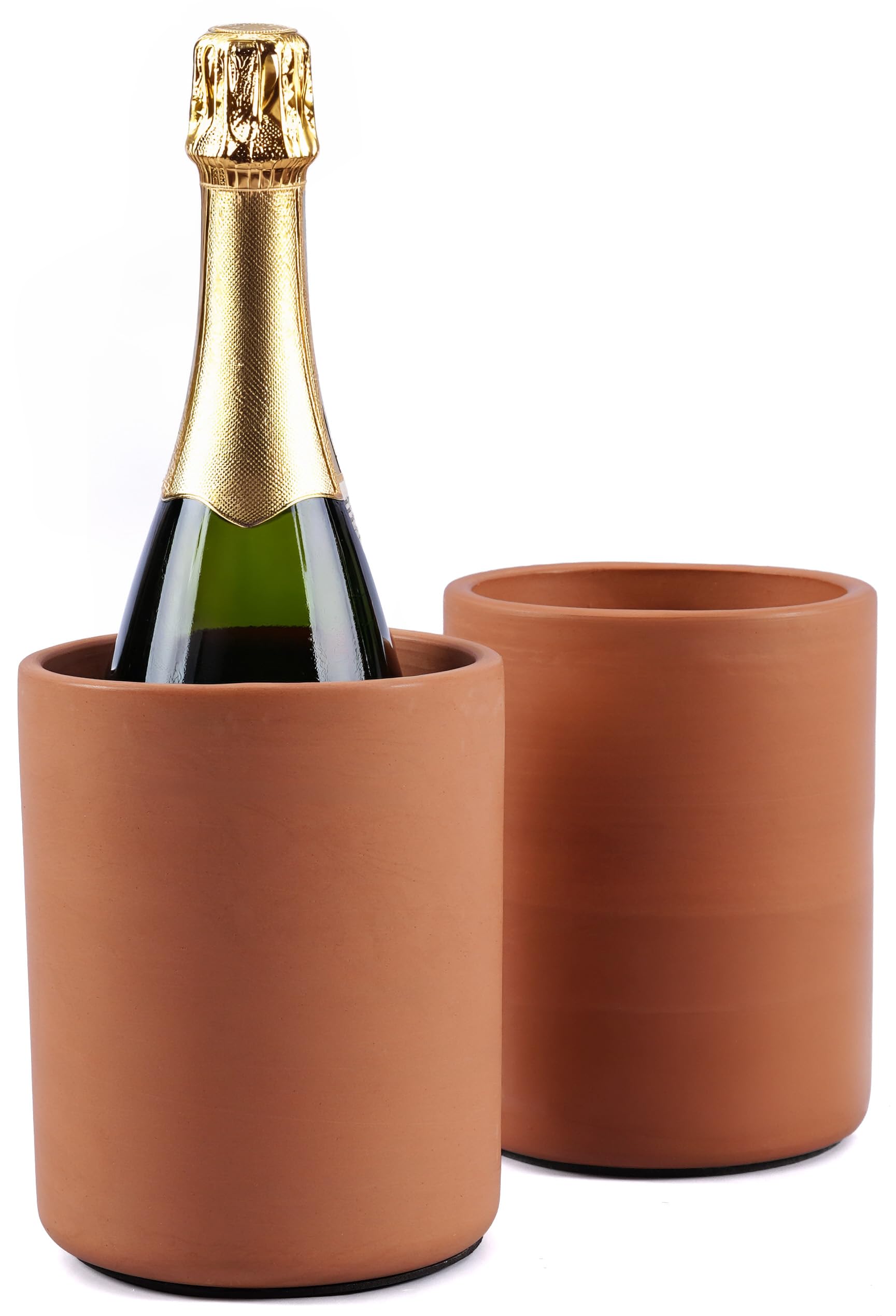 Earthen Crafts Terracotta Wine Chiller Cooler 6.5" Natural Clay Champagne Bucket, Keep Bottle Chill & Cool, Insulated Wine Holder Without Ice for Bar Cart Beverages, Parties, Wine Lovers & Home Decor — Amazon image 8