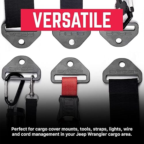 Miniatura 165 de GPCA juego de 6 tornillos estriados de cabeza resistente, de fácil liberación, con tuercas, arandelas y anillos para sujeción para Jeep Wrangler YJ